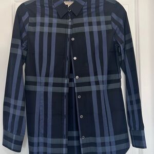 Burberry Women Multicolor Check Shirt in blue tone - discontinued item.